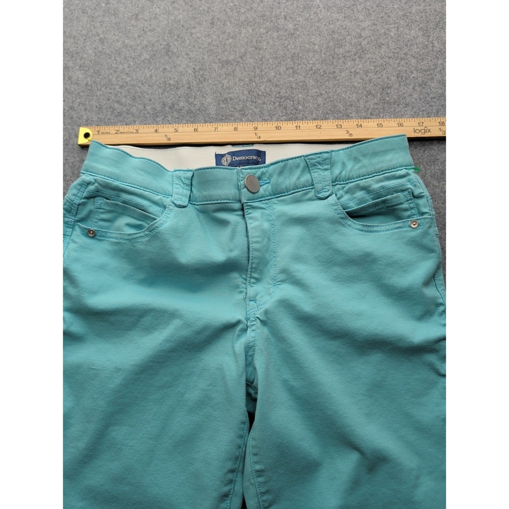 Democracy Ab Solution Capri Style Pants Women's 12 Turquoise Skinny - Picture 9 of 16